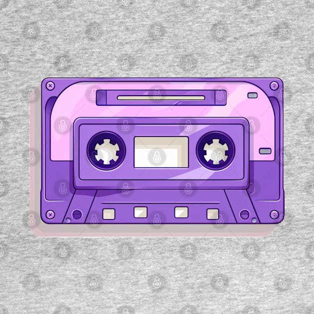 Purple cute tape cassette by MilkyBerry